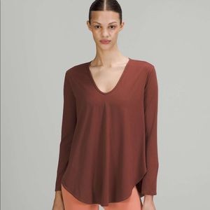 NWT nulu relaxed fit yoga long sleeve shirt